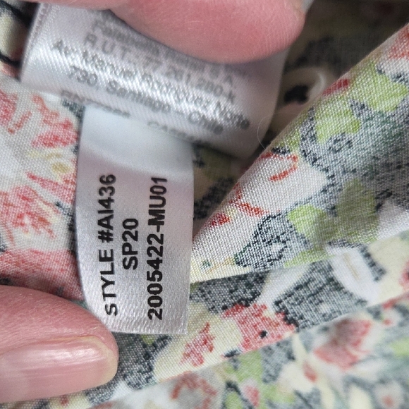 J. Crew Secret Wash Poplin Floral Print Stretch Button Down Shirt Size XL - Picture 12 of 13